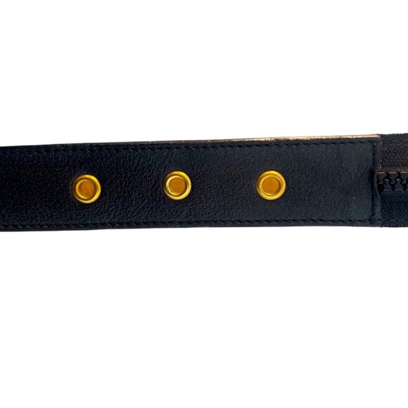 Viktor & Rolf Zipper Waist Belt w Bow Detail M Leather Novelty Mall Goth Girly